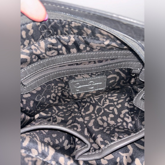 Jessica Simpson charcoal gray purse/shoulder bag, EUC - Picture 10 of 16